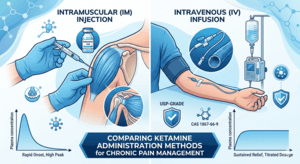 intramuscular ketamine injection vs iv infusion for chronic pain management chart