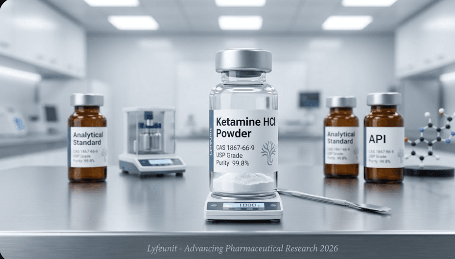 Verified USP Grade Ketamine HCl Powder (CAS 1867-66-9) Analytical Standard